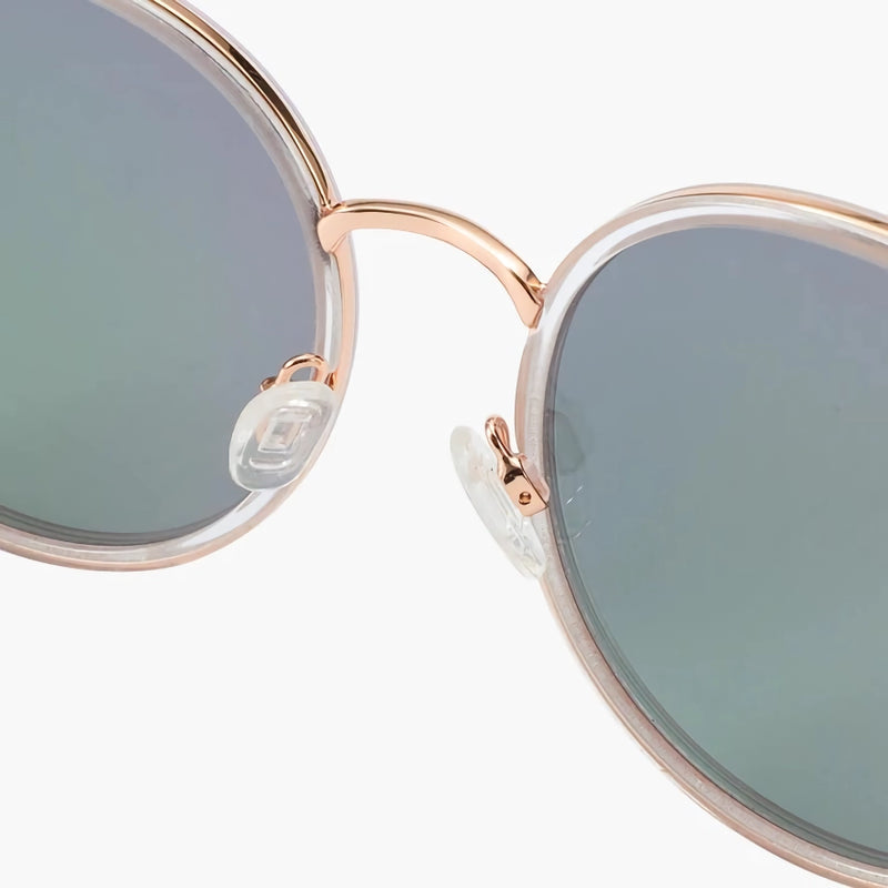 oversized metal round sunglasses, view 7 - MRSLM