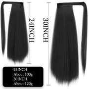 long straight ponytail hair extension, view 9 - MRSLM