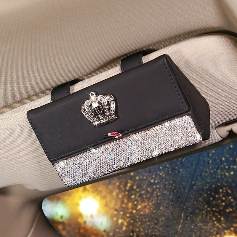 rhinestone car glasses case, view 11 - MRSLM