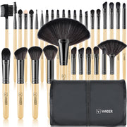 32-piece makeup brush set with case, view 6 - MRSLM