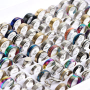 stainless steel stripe rings bulk lot, view 2 - MRSLM