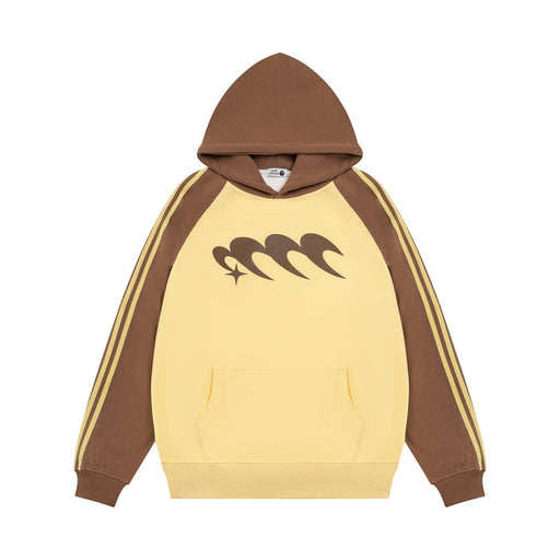 men's raglan sleeve color stitching hoodie - MRSLM