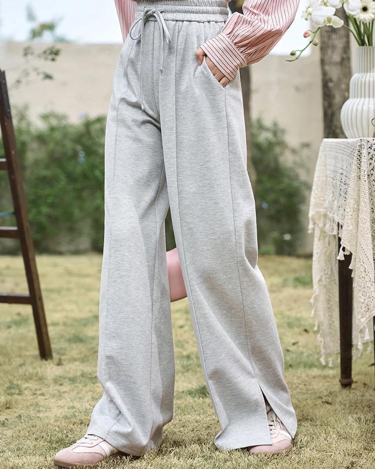 High-waisted wide leg pants, view 6 - MRSLM