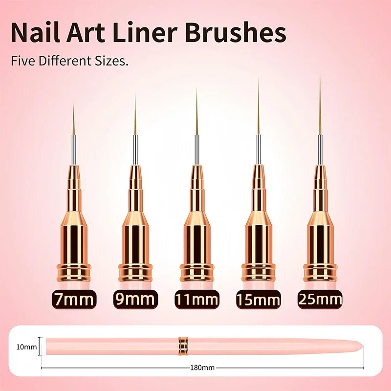 nail art liner brush set, view 7 - MRSLM