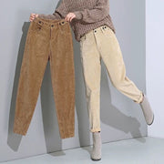 Women's high-waist corduroy harem pants, view 2 - MRSLM