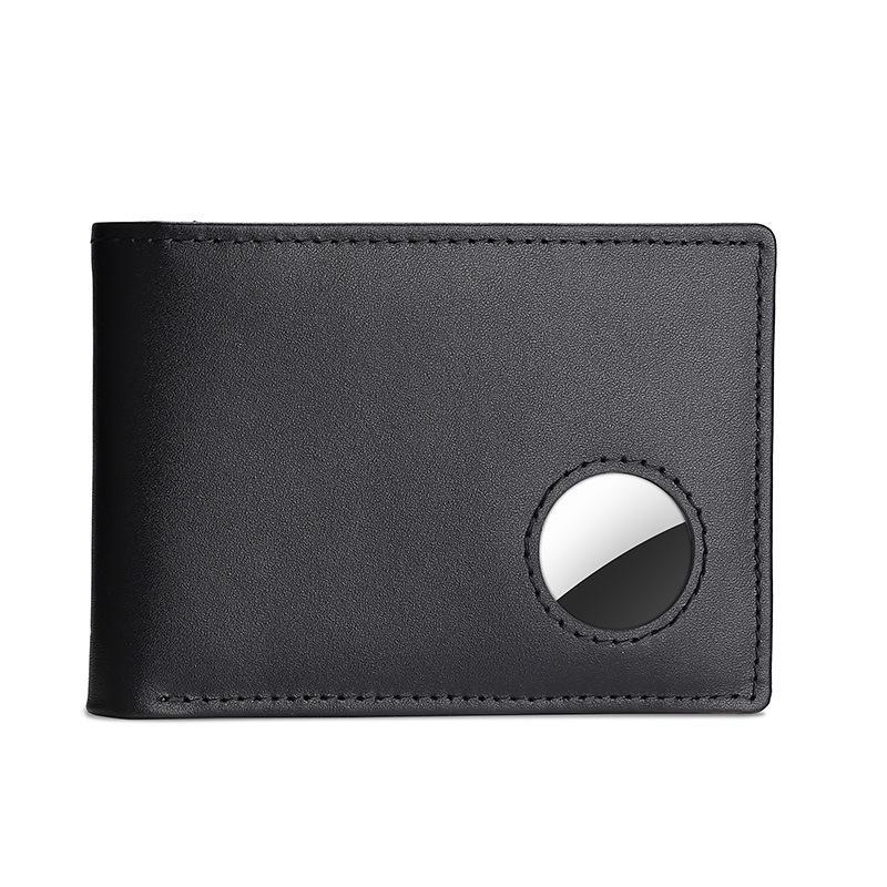 Genuine Cow Leather Wallet for Men with Airtag Holder &amp; RFID Blocking