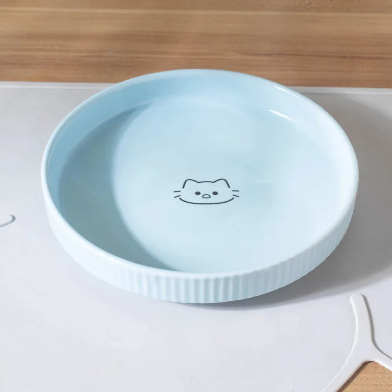 ceramic pet food and water bowl, view 4 - MRSLM