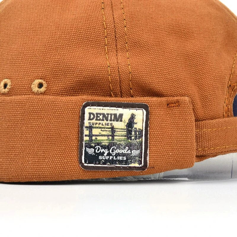 Vintage Brimless Docker Cap: Retro Cotton Skullcap for Hip Hop Fashion