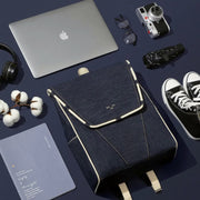 denim waterproof backpack, view 5 - MRSLM