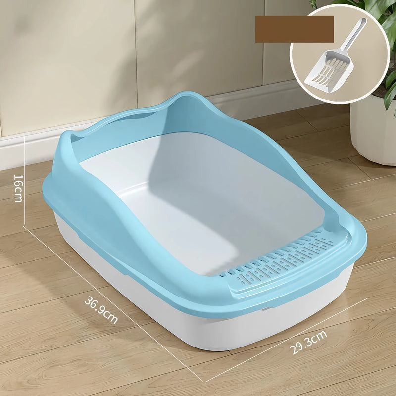semi-closed cat litter box with scoop, view 2 - MRSLM