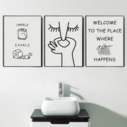 funny bathroom poster canvas print, view 7 - MRSLM
