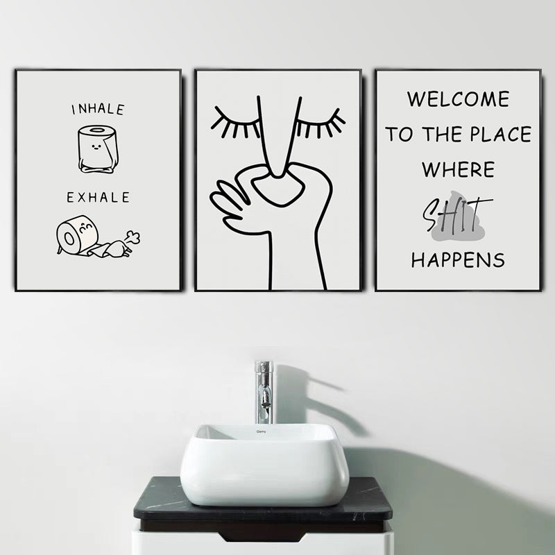funny bathroom poster canvas print, view 7 - MRSLM