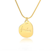 Gold owl pendant necklace, view 8 - MRSLM