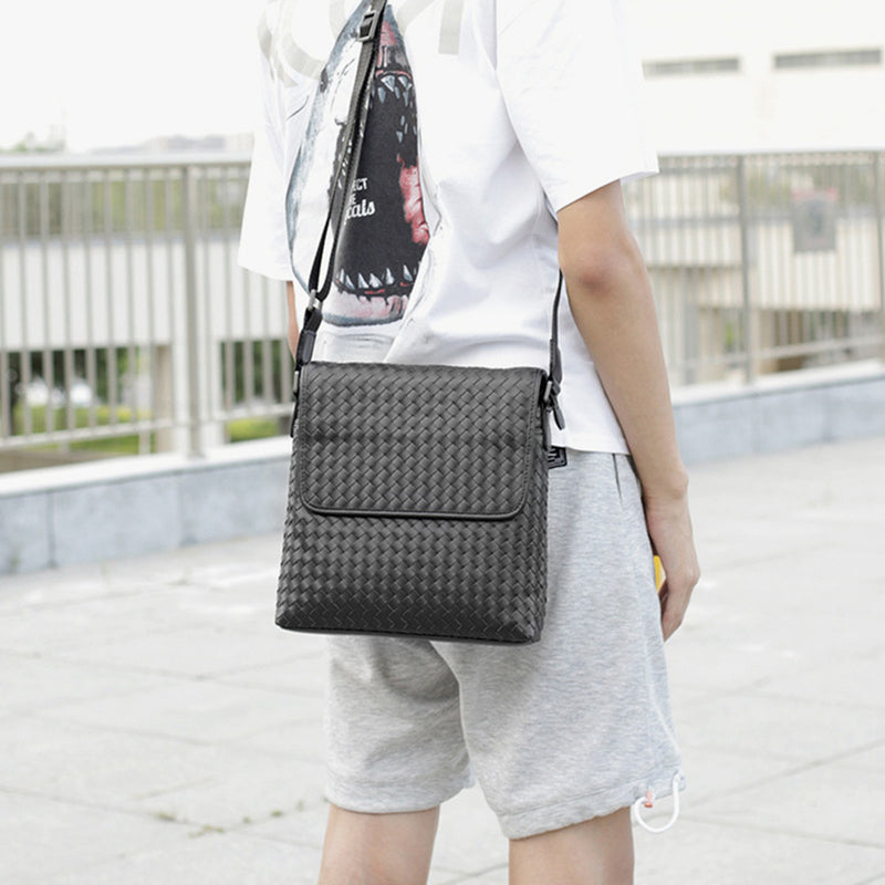 Woven men's casual shoulder bag - MRSLM