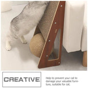 sisal ball cat scratching post, view 5 - MRSLM