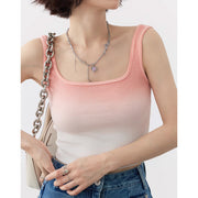 women's gradient strappy tank top, view 4 - MRSLM