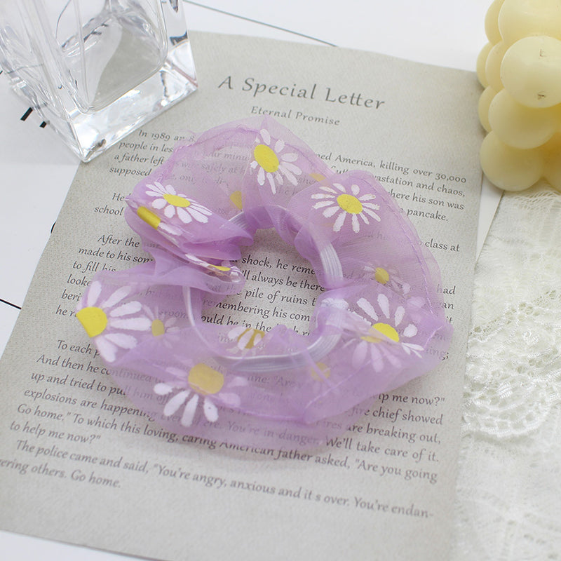 embroidery daisy elastic hair bands, view 11 - MRSLM