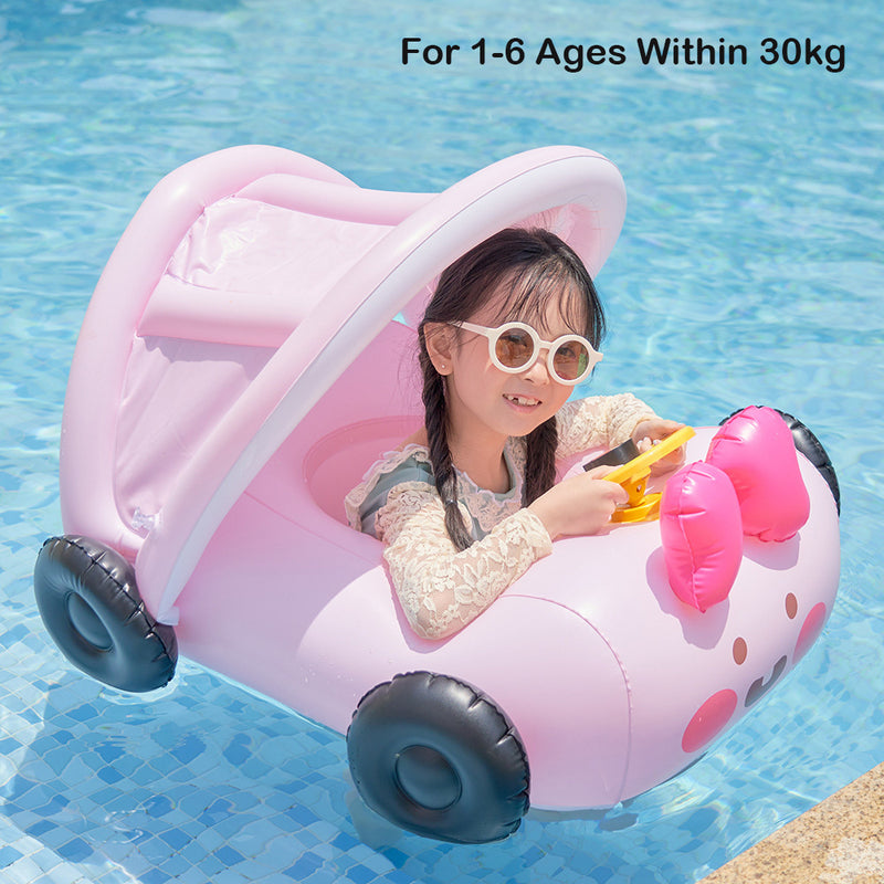 Inflatable car swimming seat ring for kids, view 3 - MRSLM