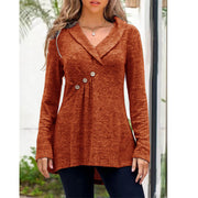 women's v-neck button knit sweater, view 7 - MRSLM
