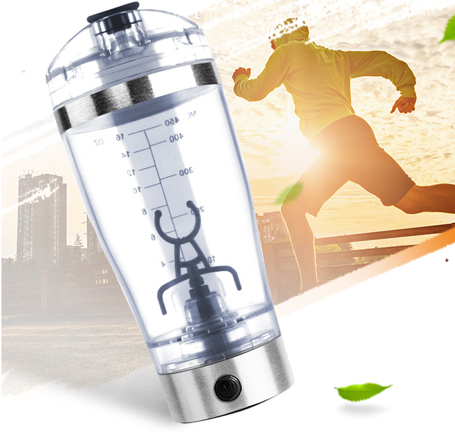 electric USB rechargeable protein shaker cup, view 6 - MRSLM