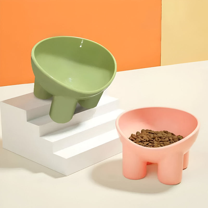 elevated high foot pet bowl, view 9 - MRSLM