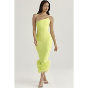 Feather midi dress, view 4 - MRSLM