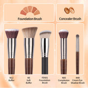 synthetic foundation and concealer brush set, view 6 - MRSLM