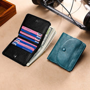 cowhide leather rfid coin pocket and card holder, view 4 - MRSLM