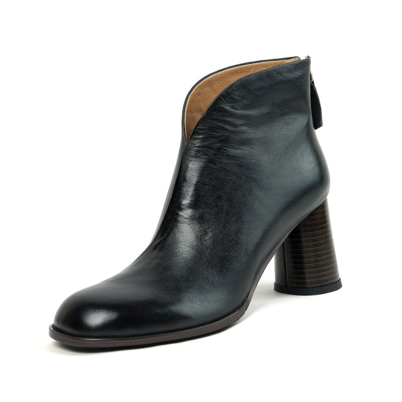 women's cowhide ankle boots, view 2 - MRSLM