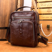 leather retro messenger bag, view 5 - MRSLM