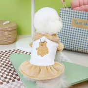Plush bear collar dress for dogs and cats, view 4 - MRSLM