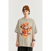 metallic sunflower print T-shirt, view 2 - MRSLM