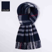 Men's plaid wool scarf, view 15 - MRSLM