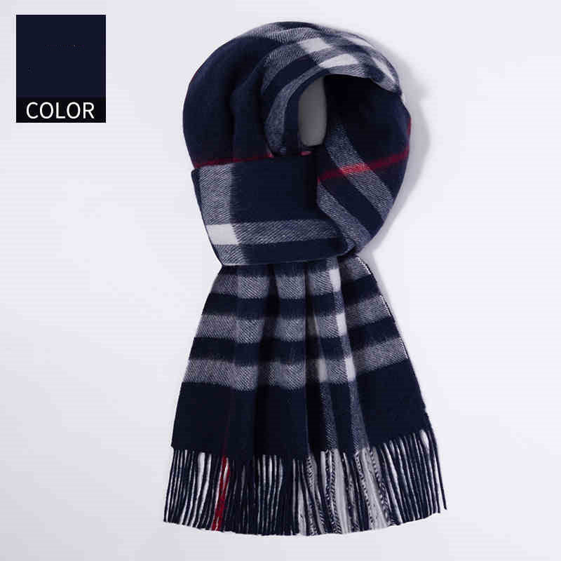 Men's plaid wool scarf, view 15 - MRSLM