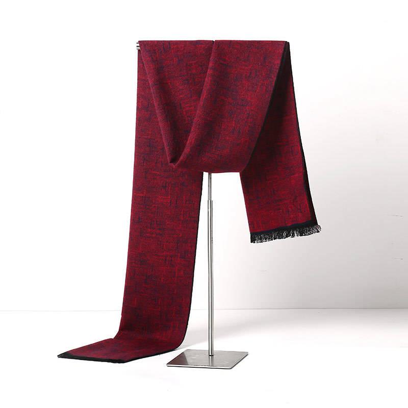 plaid men's cashmere scarf, view 4 - MRSLM