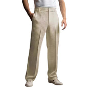 men's straight waffle-knit suit pants, view 5 - MRSLM