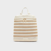 woven hollow-out denim backpack, view 2 - MRSLM