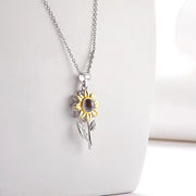 women's silver sunflower necklace - MRSLM