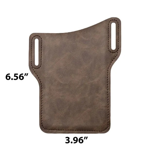 men's leather phone belt pouch, view 5 - MRSLM
