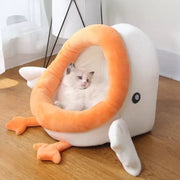 duck shape cat bed kitten house, view 3 - MRSLM