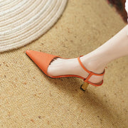 leather high heel mule sandals, view 10 - MRSLM