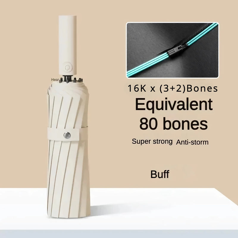 80-bone folding umbrella, view 2 - MRSLM