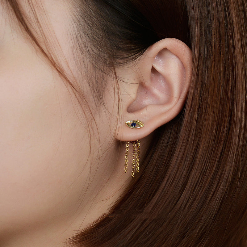 925 silver eye earrings - MRSLM