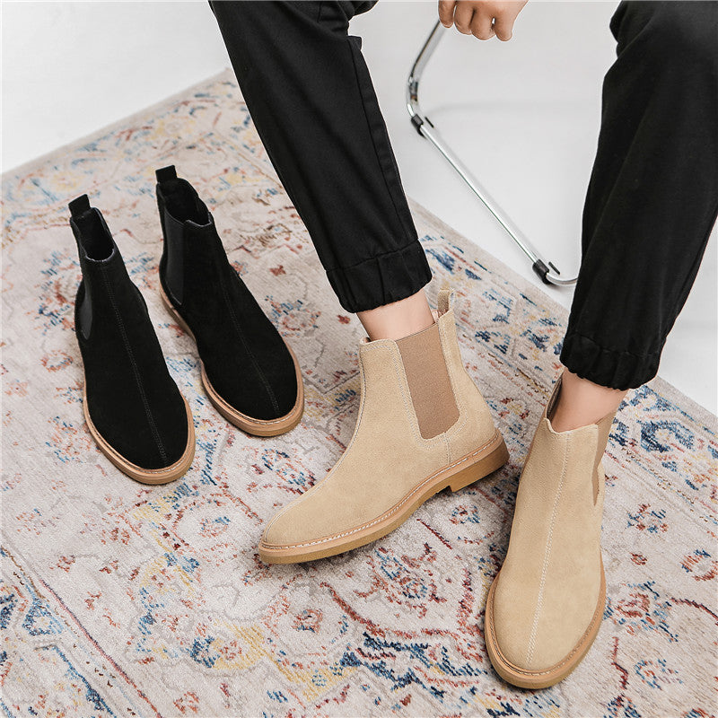 men's leather ankle Chelsea boots, view 6 - MRSLM