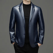 sheepskin suit collar leather jacket - MRSLM