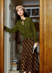 asymmetrical hollowed out knitted cardigan, view 5 - MRSLM