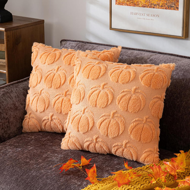 autumn pumpkin cushion cover, view 4 - MRSLM