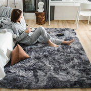plush gray area rug - MRSLM