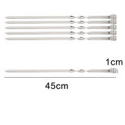 wide stainless steel barbecue skewers, view 9 - MRSLM