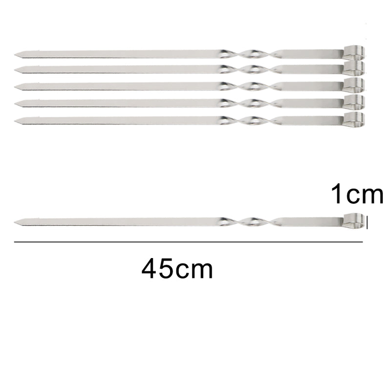 wide stainless steel barbecue skewers, view 9 - MRSLM